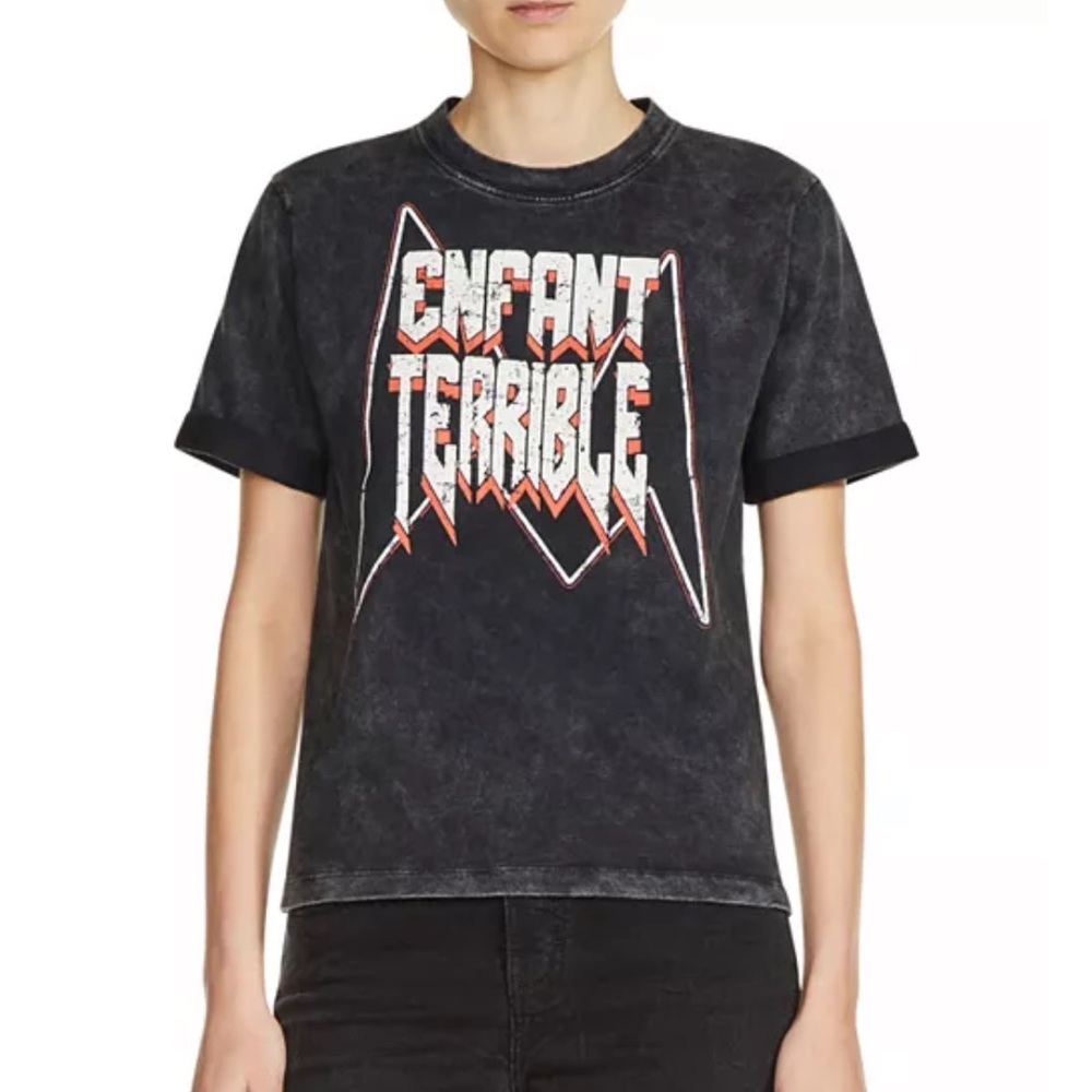 Kids Black Graphic T-Shirt